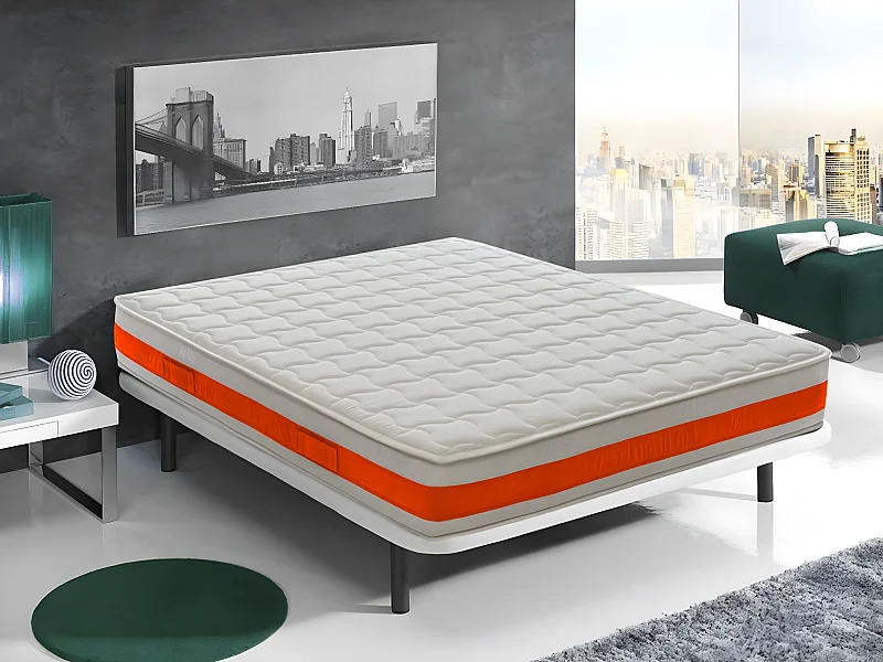 Matelas à mémoire de forme 22 cm et 11 zones différenciées modèle Eolie 160x200 cm
