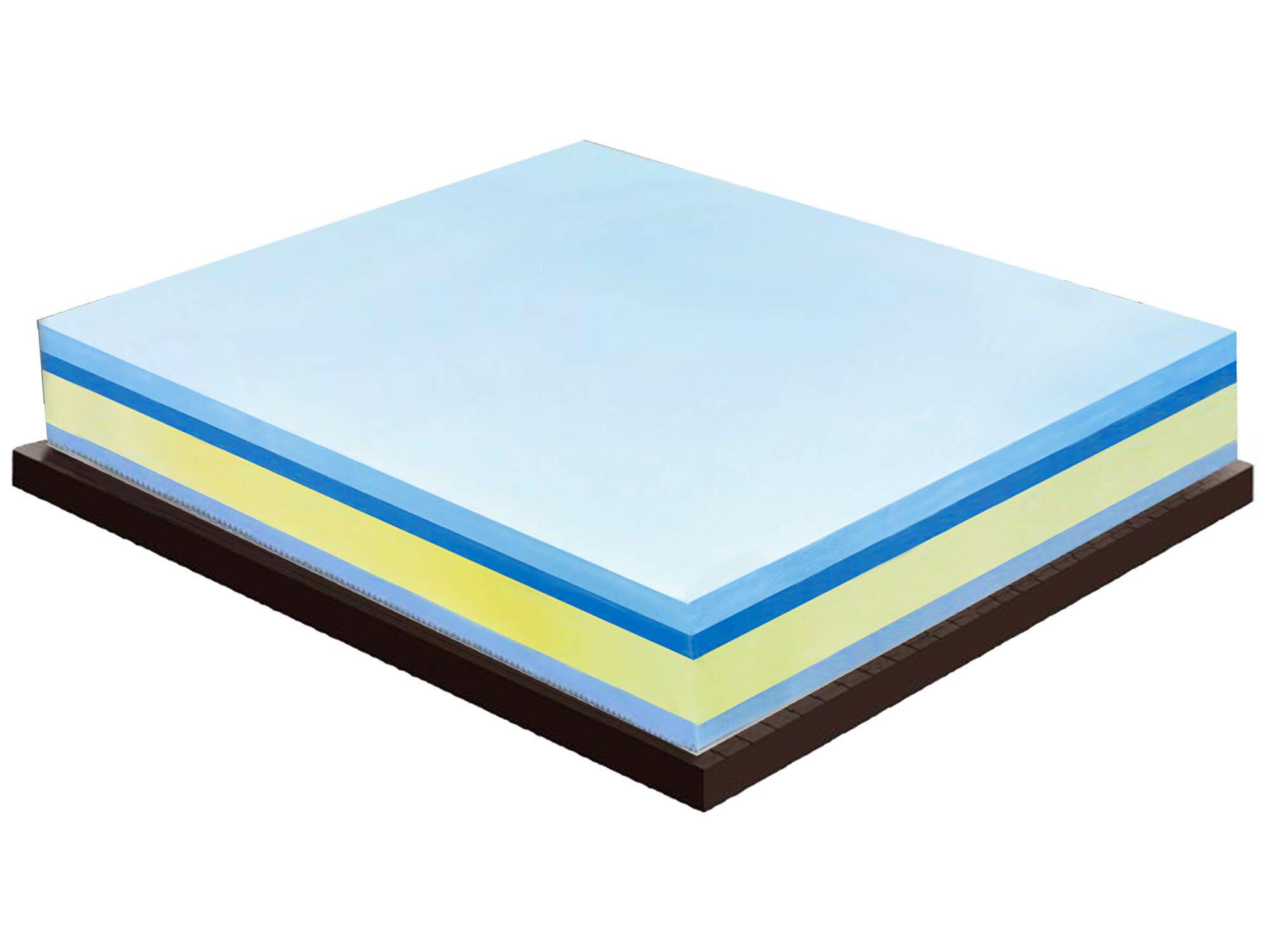 Materasso in Memory Foam – 4 strati – Sfoderabile – rivestimento aloe vera  90x200