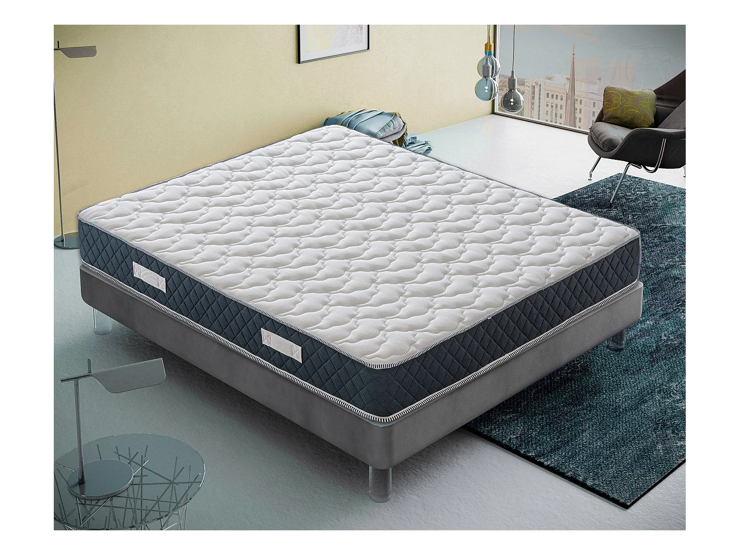 Matelas à mémoire de forme 11 zones différenciées 21cm de hauteur 90x190 cm