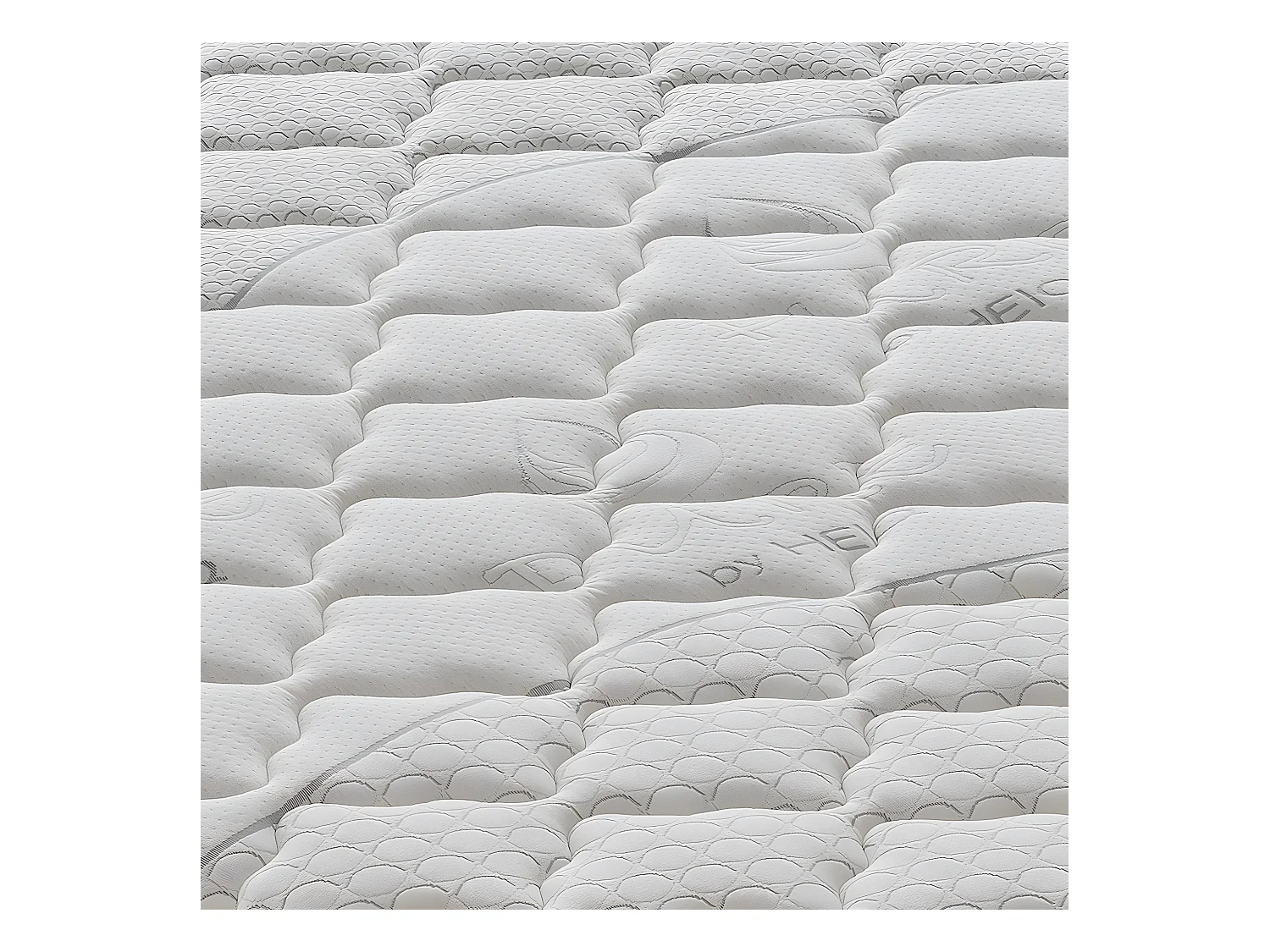 Matelas 1600 ressorts ensachés et mousse à mémoire à 9 zones - 25cm de hauteur 180x200 cm