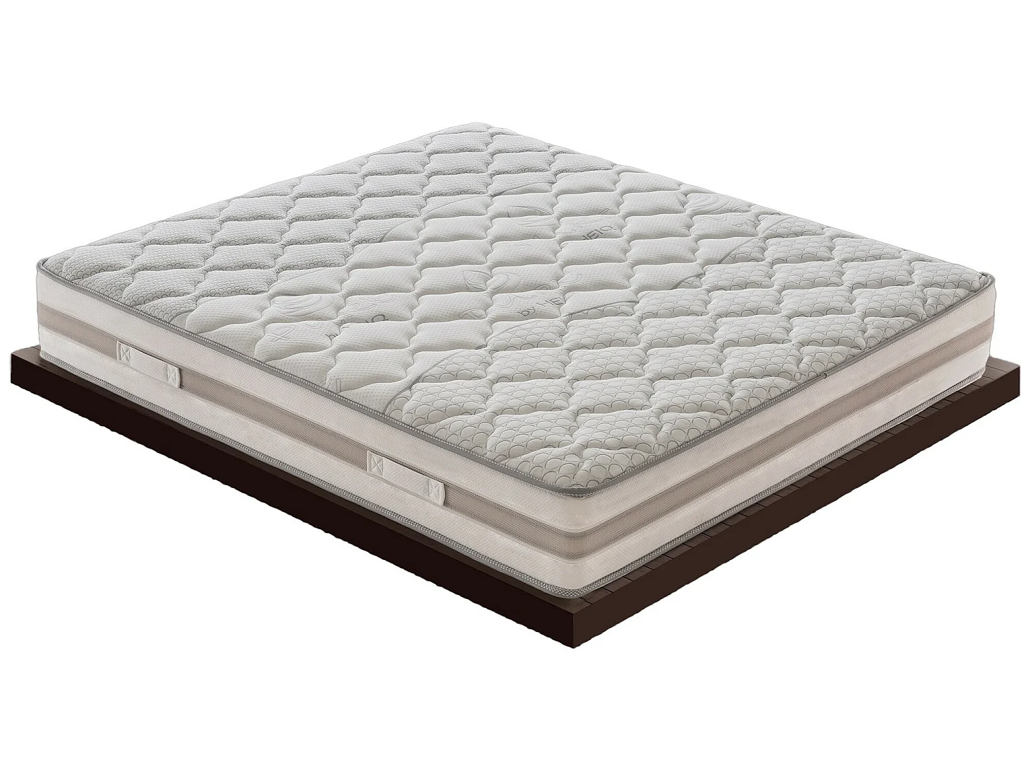 800 veren- en traagschuimMatras - 9 gedifferentieerde zones - afneembare hoes - 25 cm hoog 90x190