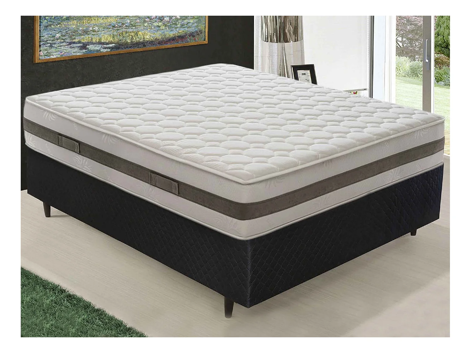 Matelas à mémoire de forme - Hauteur 29cm - 7cm de mousse à mémoire - avec zones différenciées 80x200 cm