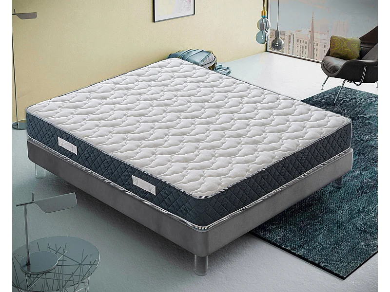 Matelas à mémoire de forme anatomique 11 zones 140x200 cm, fermeté moyenne, 22 cm de hauteur