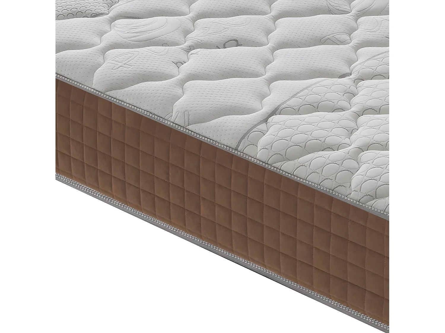 Matelas 1600 ressorts ensachés et mousse à mémoire à 9 zones - 25cm de hauteur 90x200 cm