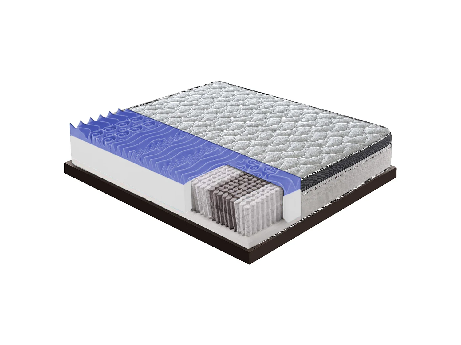 Materasso a molle insacchettate e memory foam – 13 zone di comfort – Alto 27 cm 90x190
