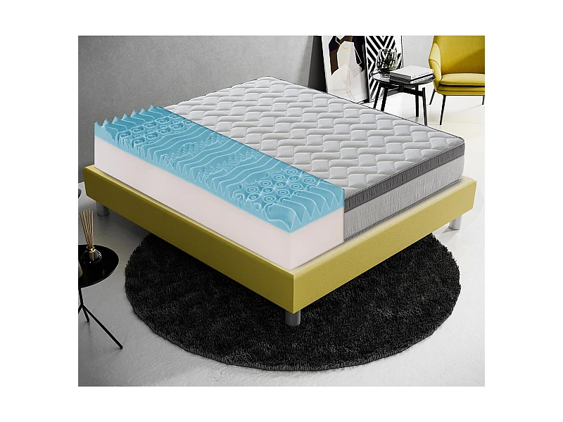 Memory Foam-Matratze – 26 cm hoch – 9 differenzierte Zonen 160x200