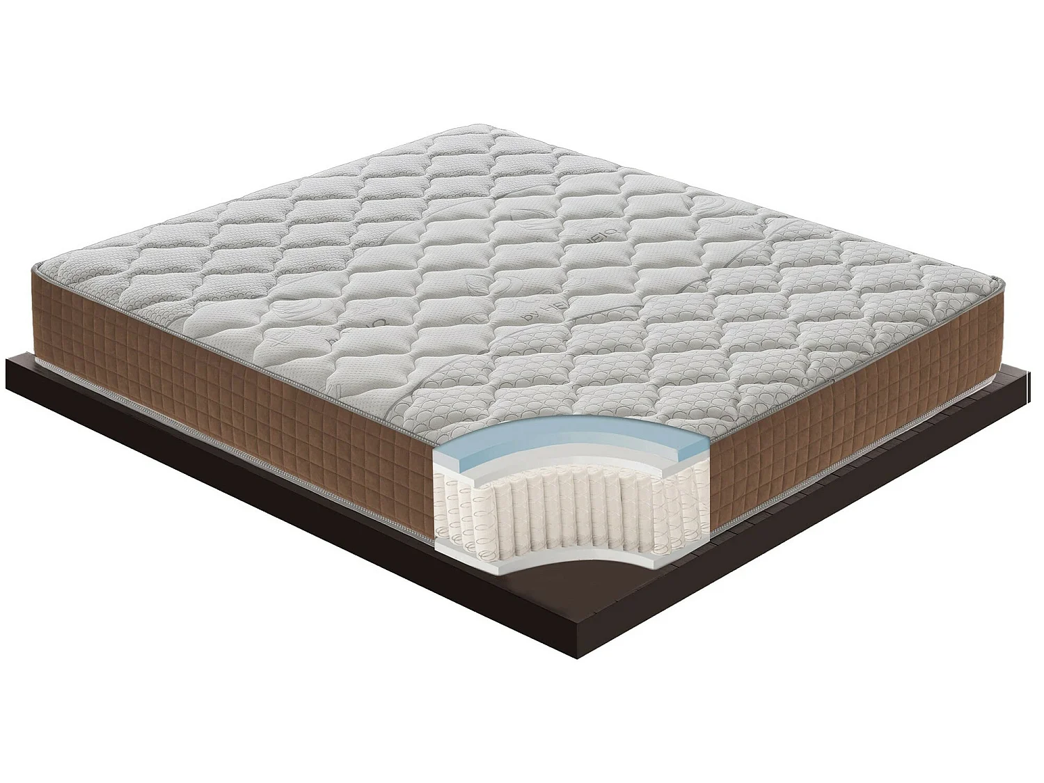 Matelas 1600 ressorts ensachés et mousse à mémoire à 9 zones - 25cm de hauteur 140x200 cm