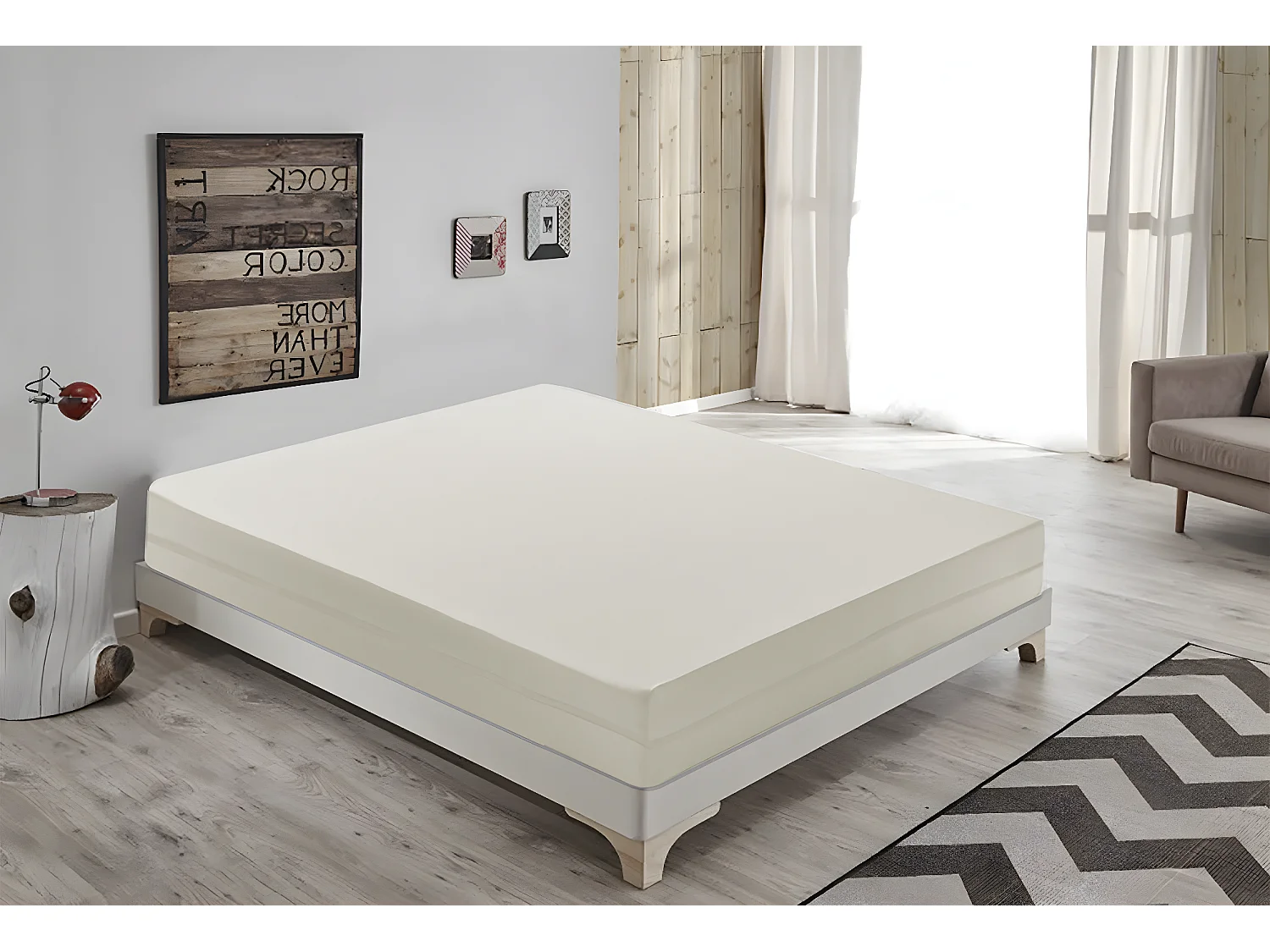 Matelas en mousse avec revêtement amovible modèle Fabry 90x190 cm