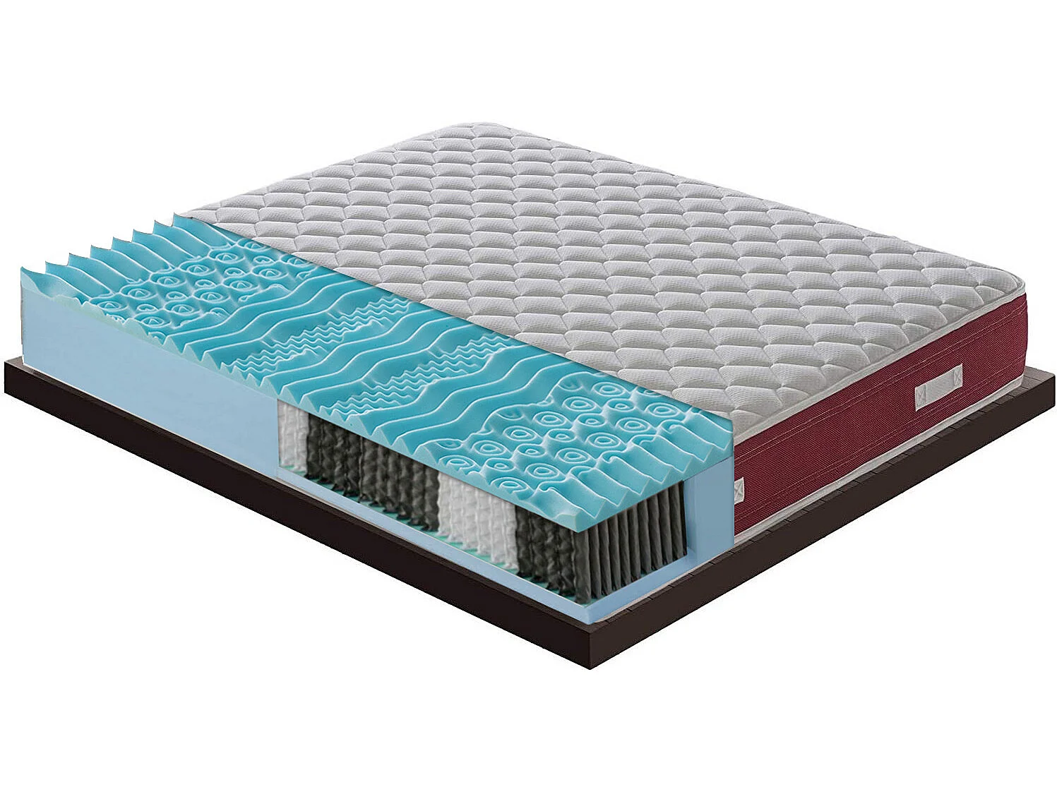 Colchão de molas ensacadas e viscoelástica - 9 zonas diferenciadas 80x200