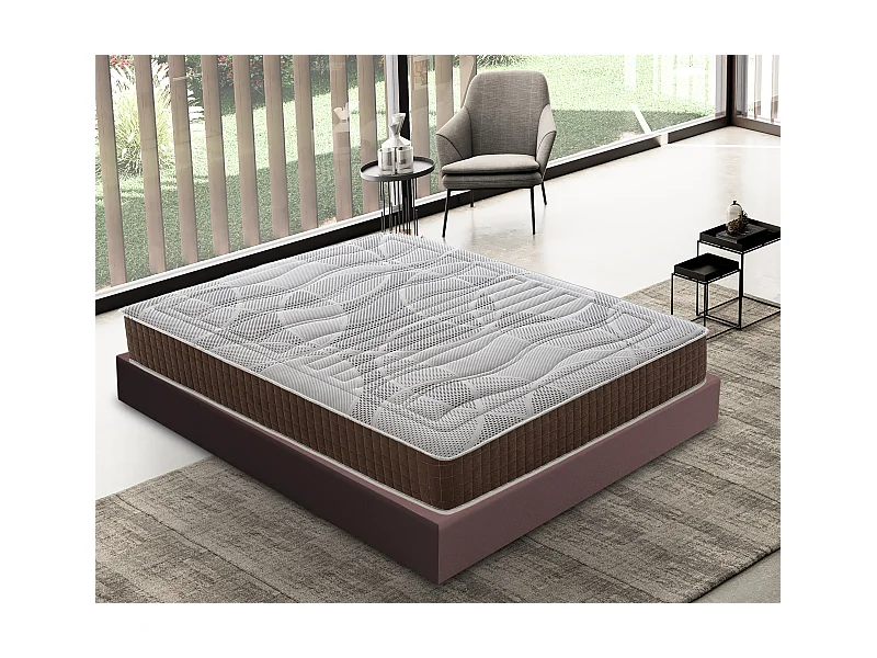 Matratze aus Memory-Schaum – 13 Komfortzonen – hohe Dichte – wendbar – Steifigkeit H3 120x200