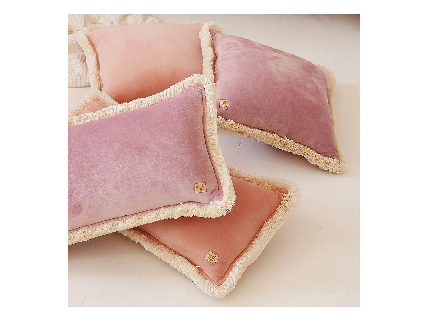 Coussin carré molletonné bébé enfant soft touch