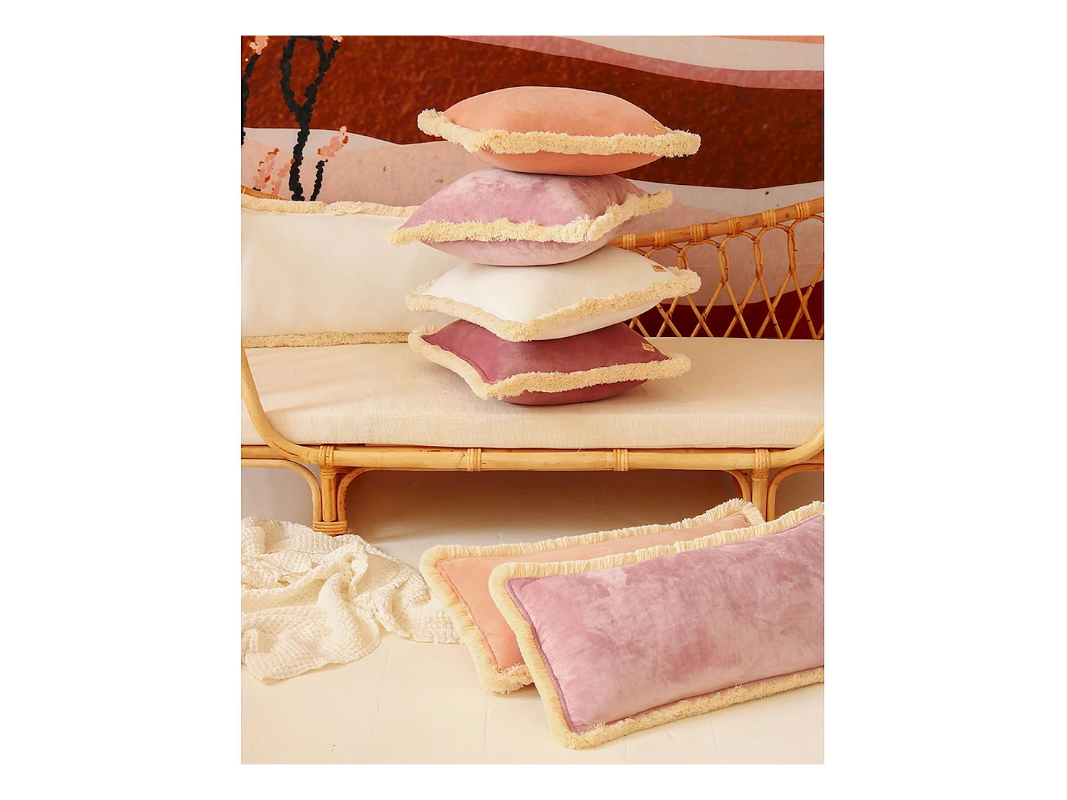 Coussin carré molletonné bébé enfant soft touch