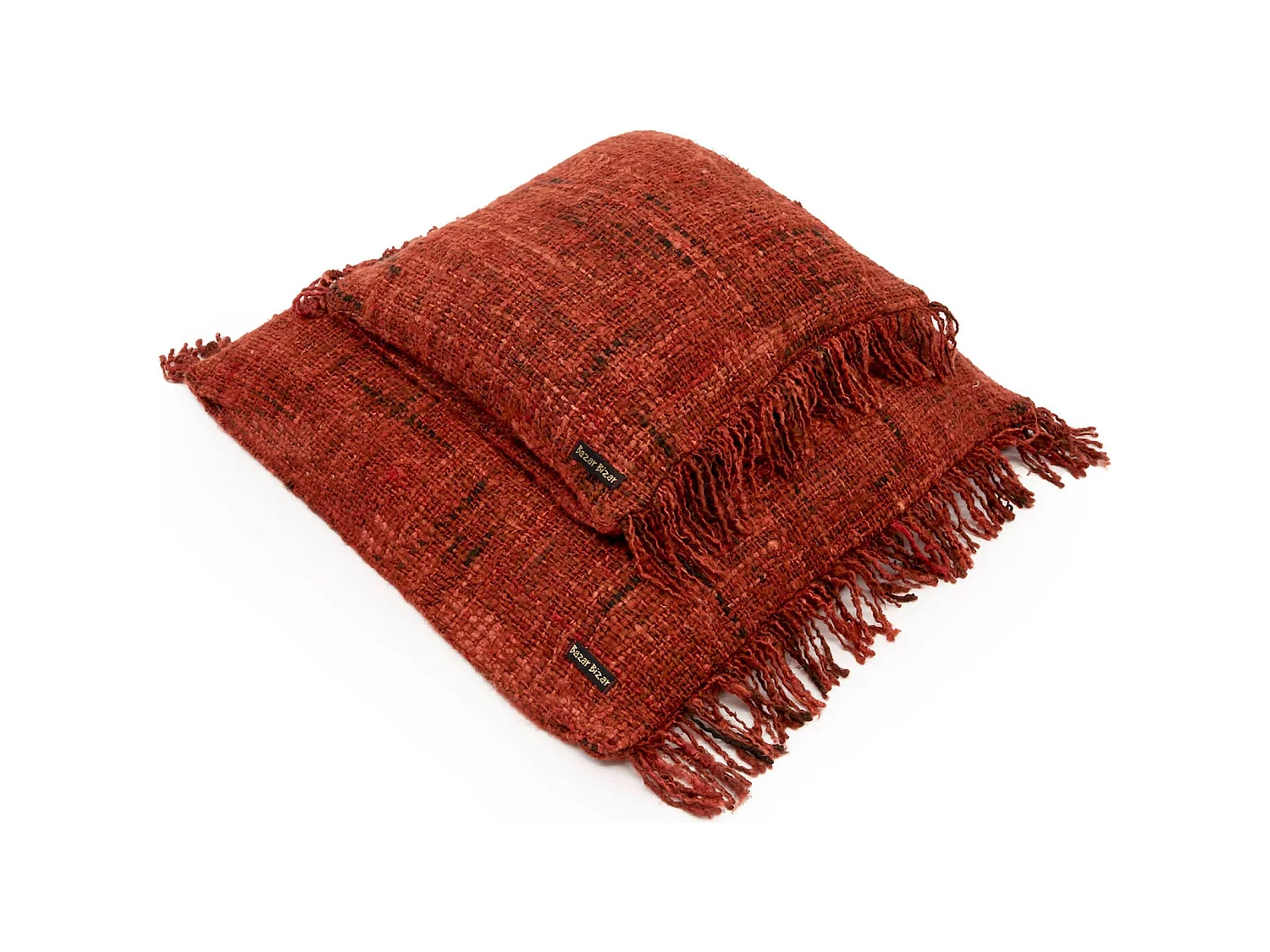 Housse coton rouge boho Oh My Gee Bazar Bizar