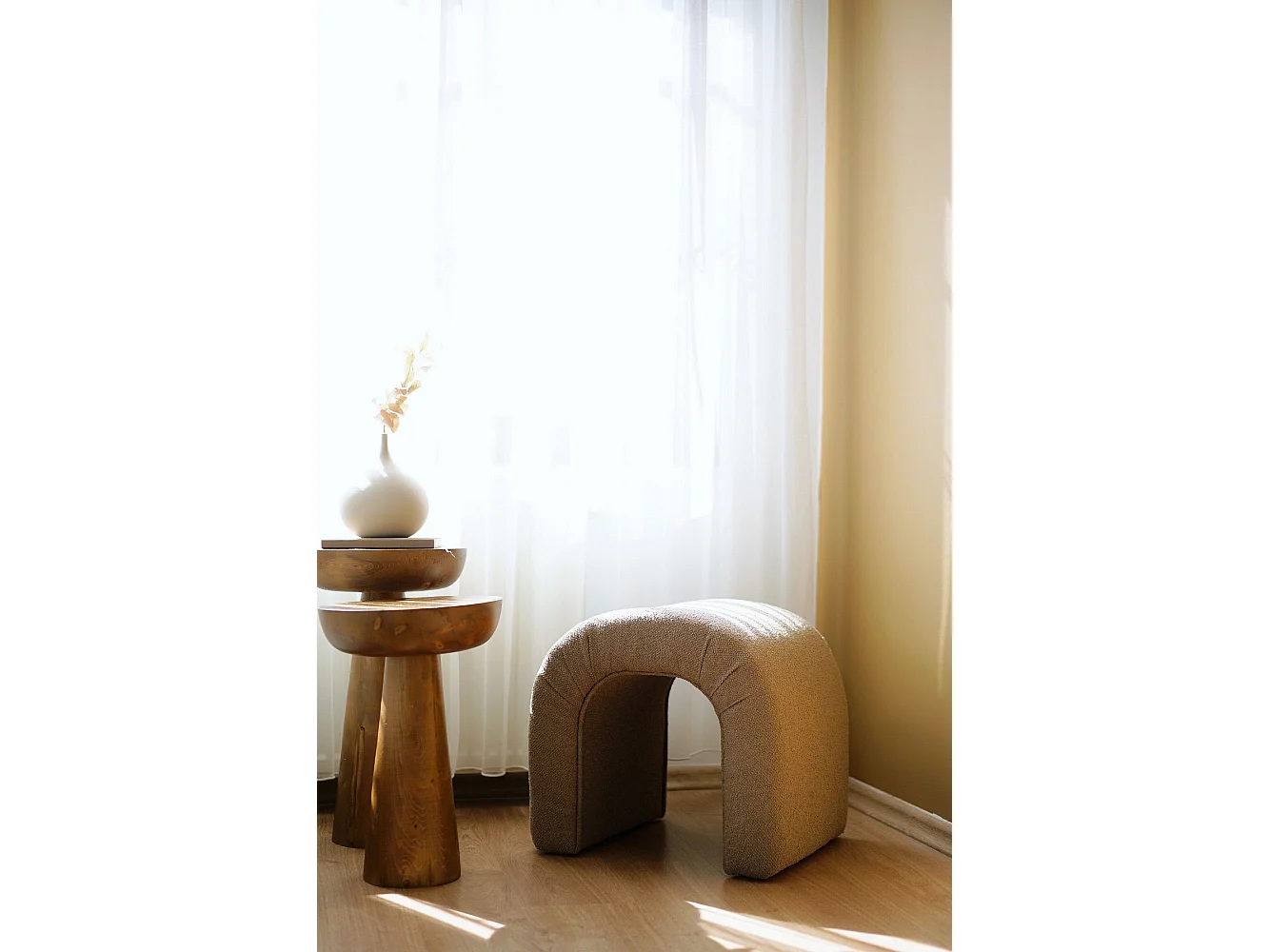 Puf Altadena 572, Marrón, 45x46x51cm, Tapiz