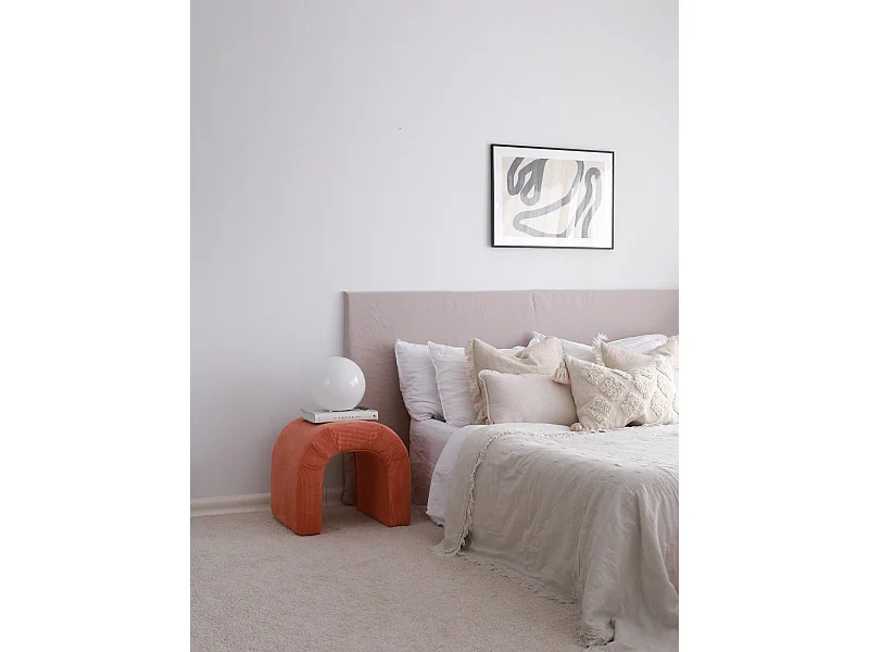 Puf Altadena 572, Rojo, 45x46x51cm, Tapiz