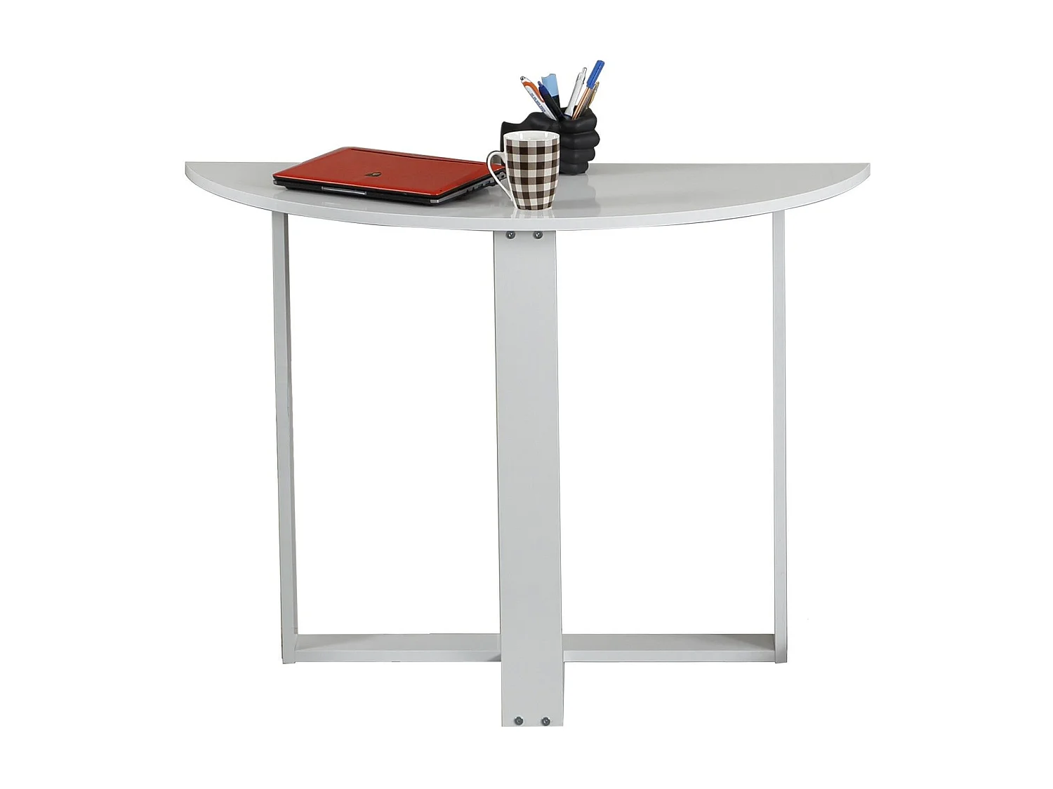 Mesa Kailua 764, Blanco brillante|Blanco, 77x45x106cm, Aglomerado laminado