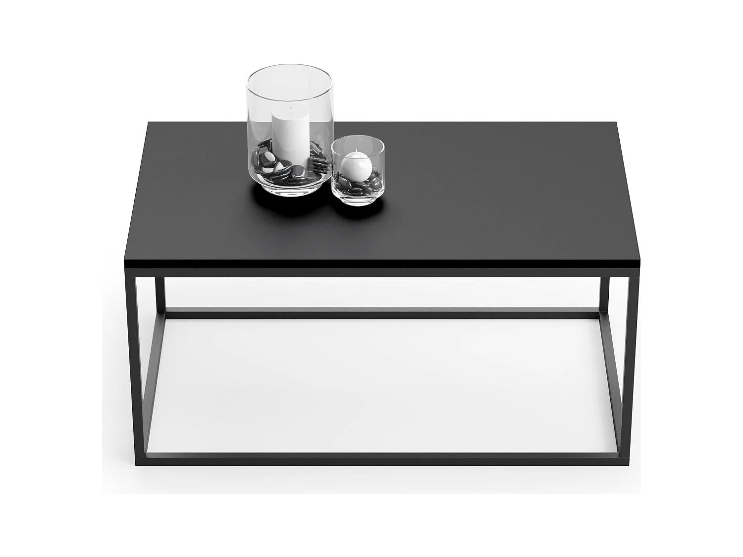 Table basse au style industriel SONA - Noir