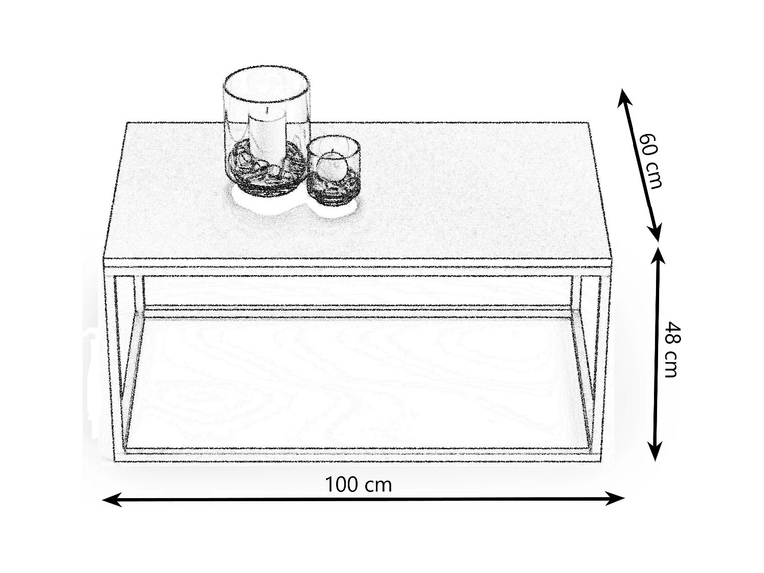 Table basse au style industriel SONA - Noir