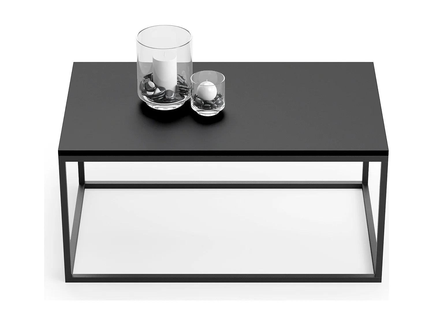 Table basse au style industriel SONA - Noir