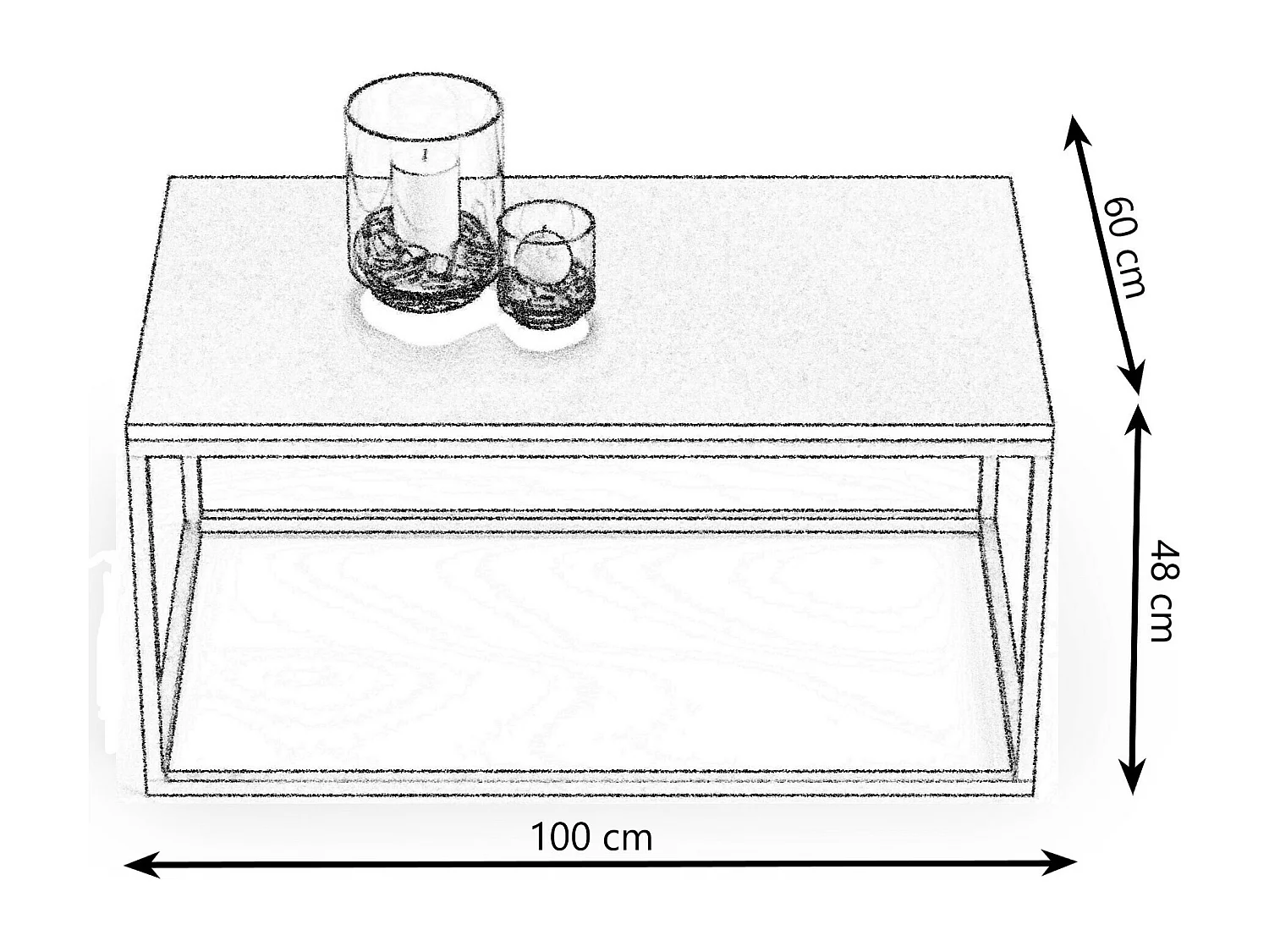 Table basse au style industriel SONA - Noir