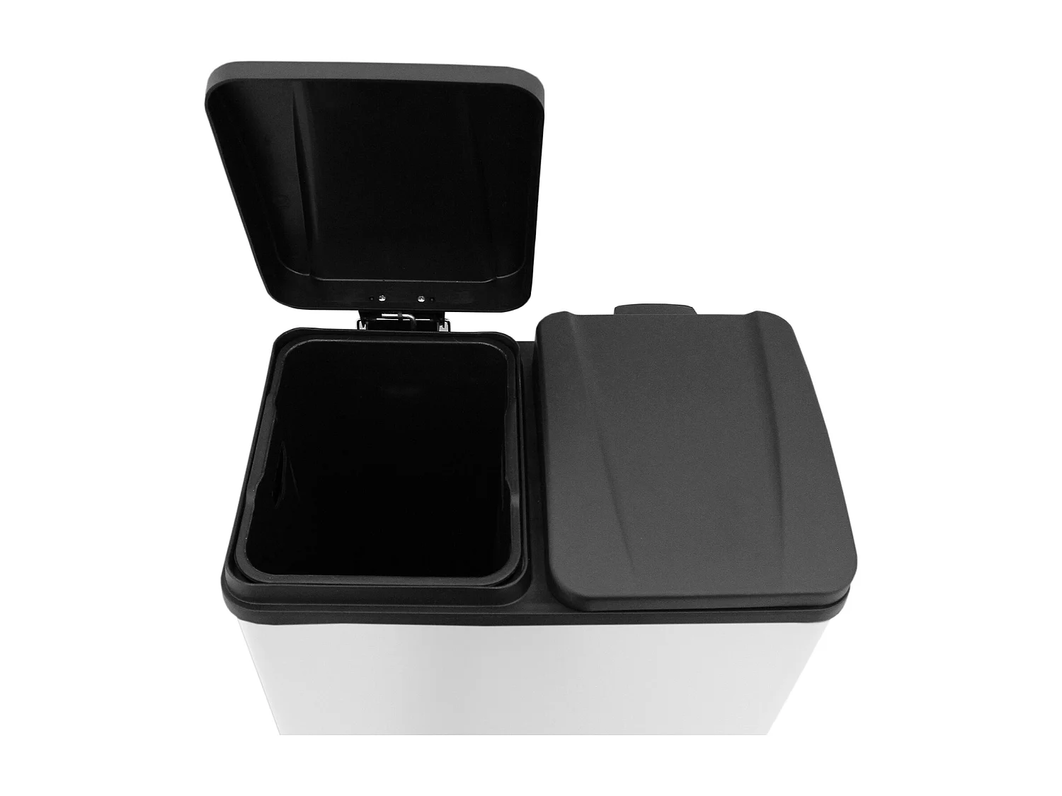 Poubelle de Recyclage 60L Double Blanche