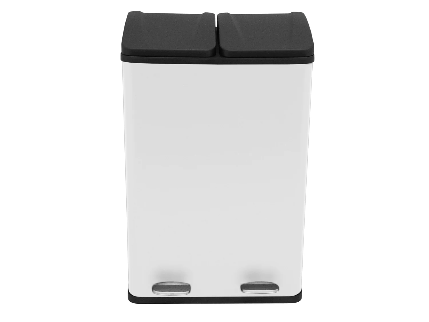 Poubelle de Recyclage 60L Double Blanche