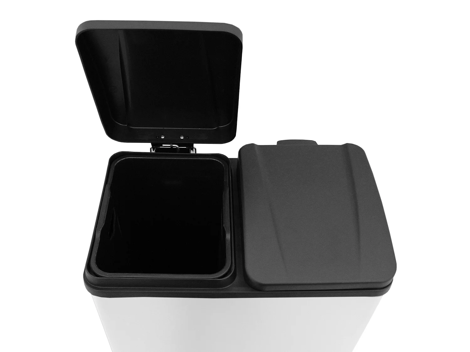 Poubelle de Recyclage 60L Double Blanche