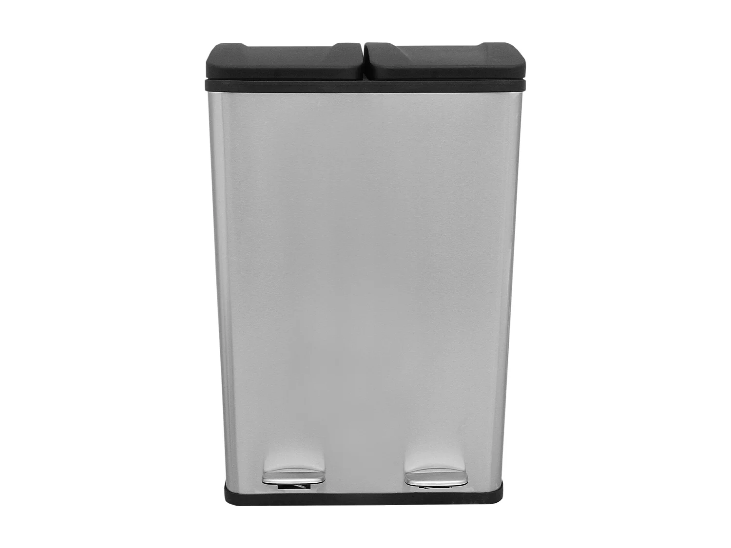 Dubbele Pedaalemmer 60 L - Zilver