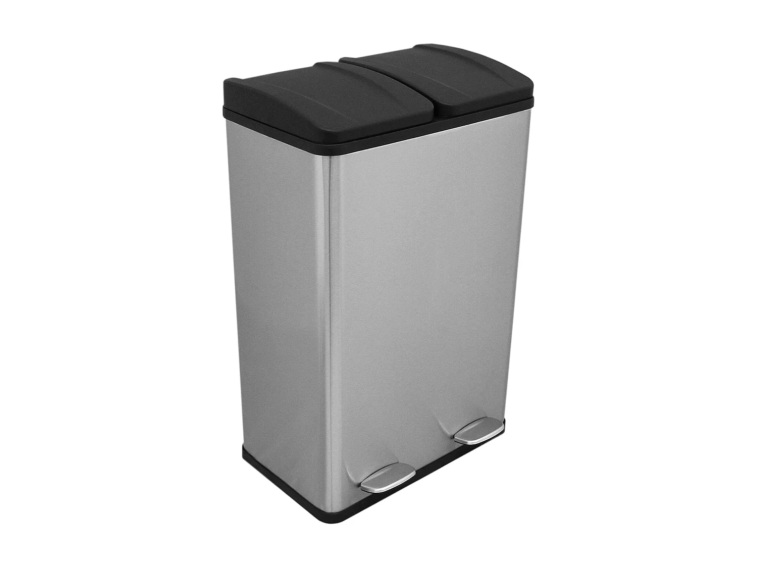 60L Dual Pedal Bin In Stainless Steel