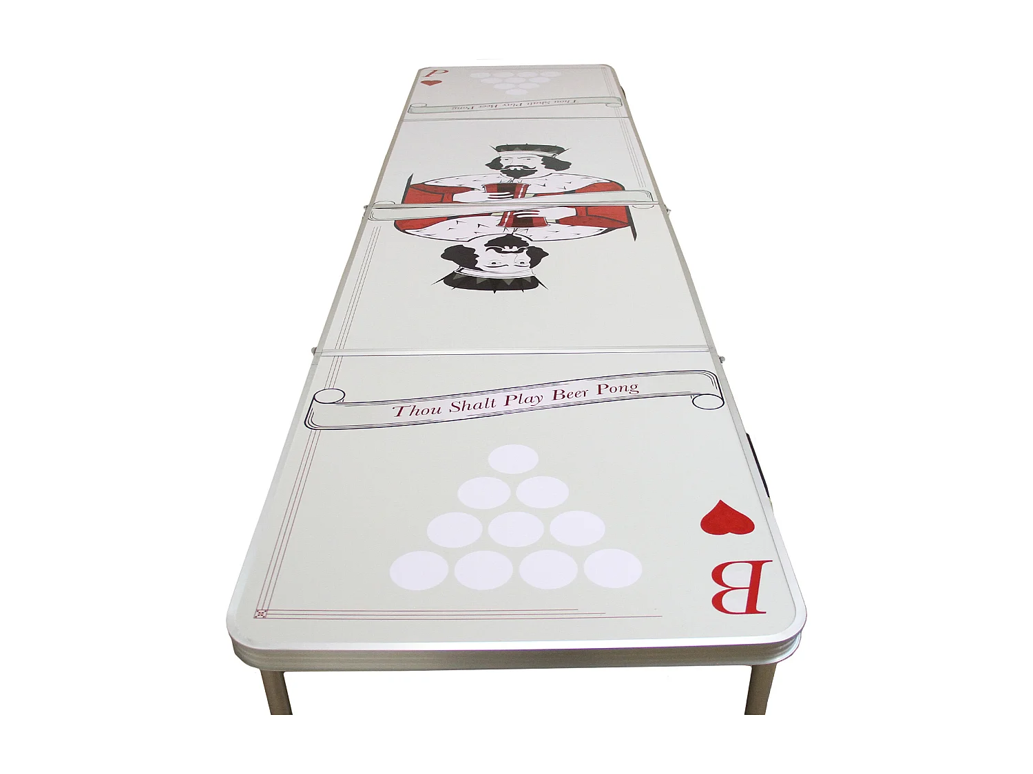 MonsterShop Bier Pong Tisch Bierpong Bier-Pong Tisch Ideales Partyspiel Trinkspiele Spieltisch tragbar und zusammenklappbar