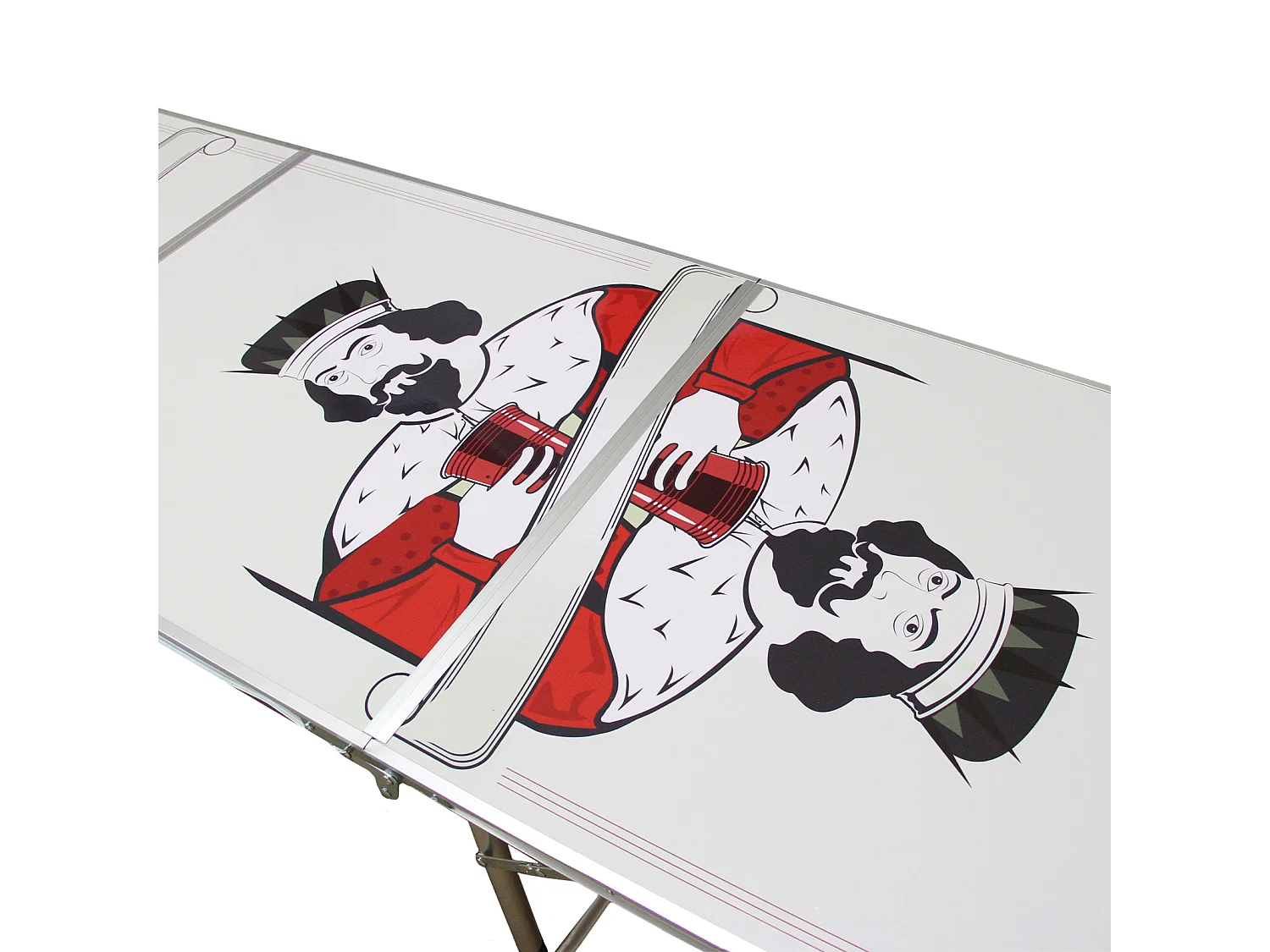 MonsterShop Bier Pong Tisch Bierpong Bier-Pong Tisch Ideales Partyspiel Trinkspiele Spieltisch tragbar und zusammenklappbar