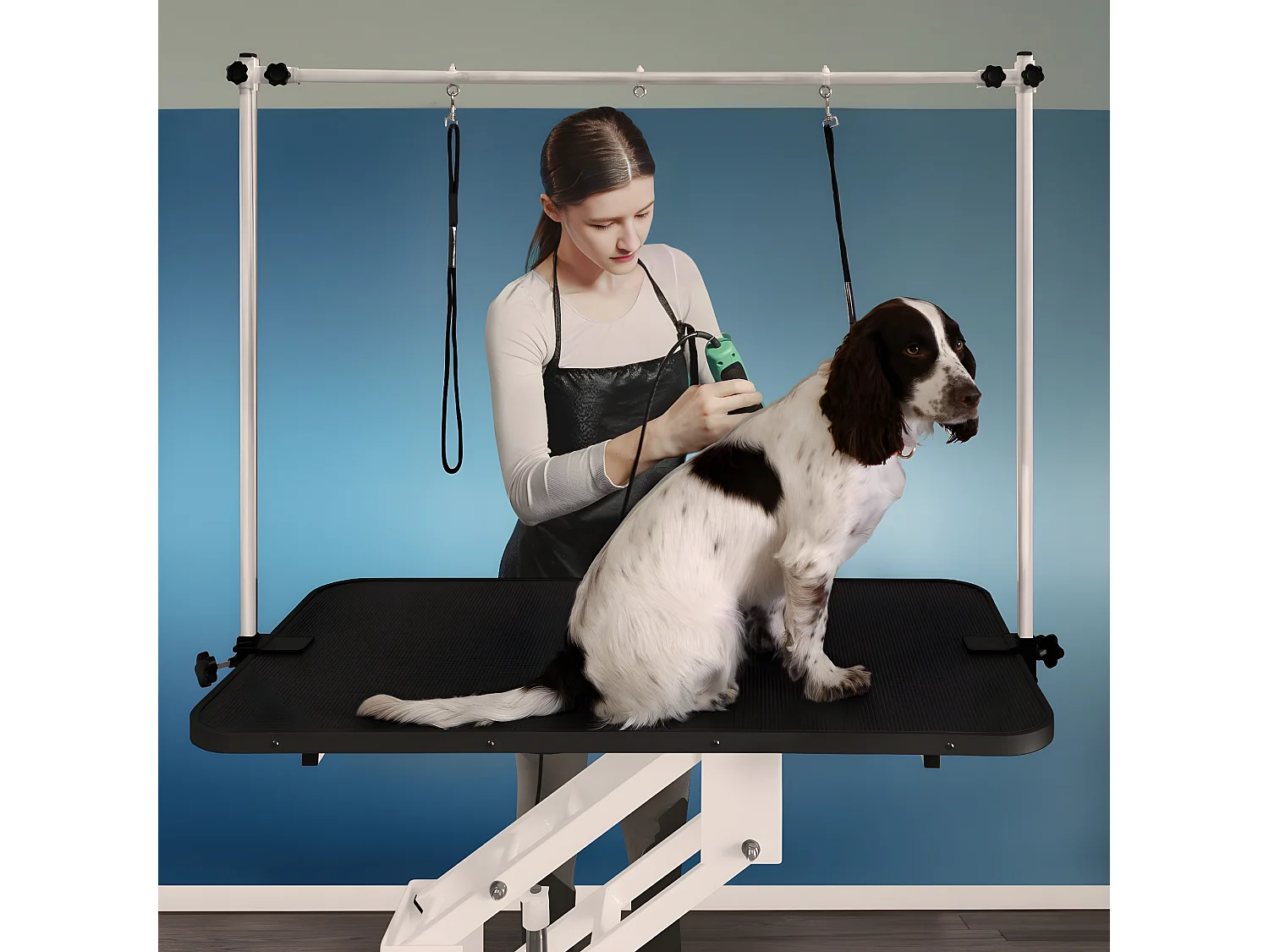 Wit Hydraulisch Trimeerbord - Zwart Tafelblad