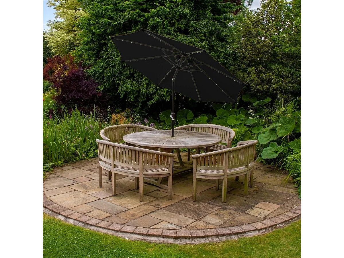 LED Parasol met Kantelfunctie 270 cm - Zwart