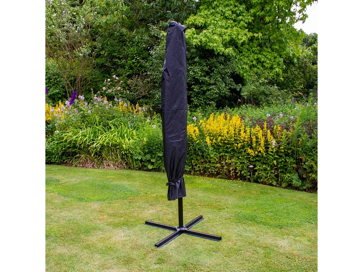 Cream 3m LED Cantilever Parasol