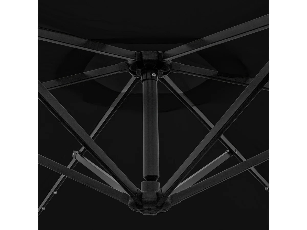 Parasol Noir 3m avec LED's Intégrés