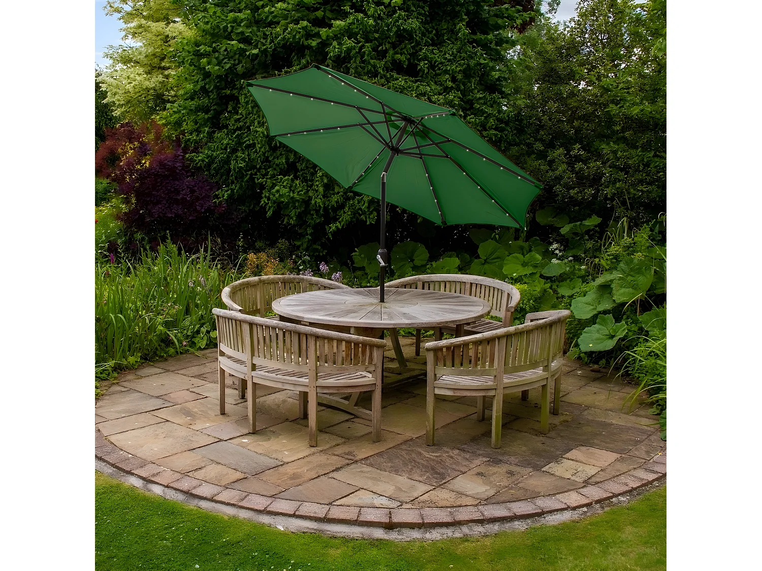 LED Parasol met Kantelfuntie 270 cm - Groen