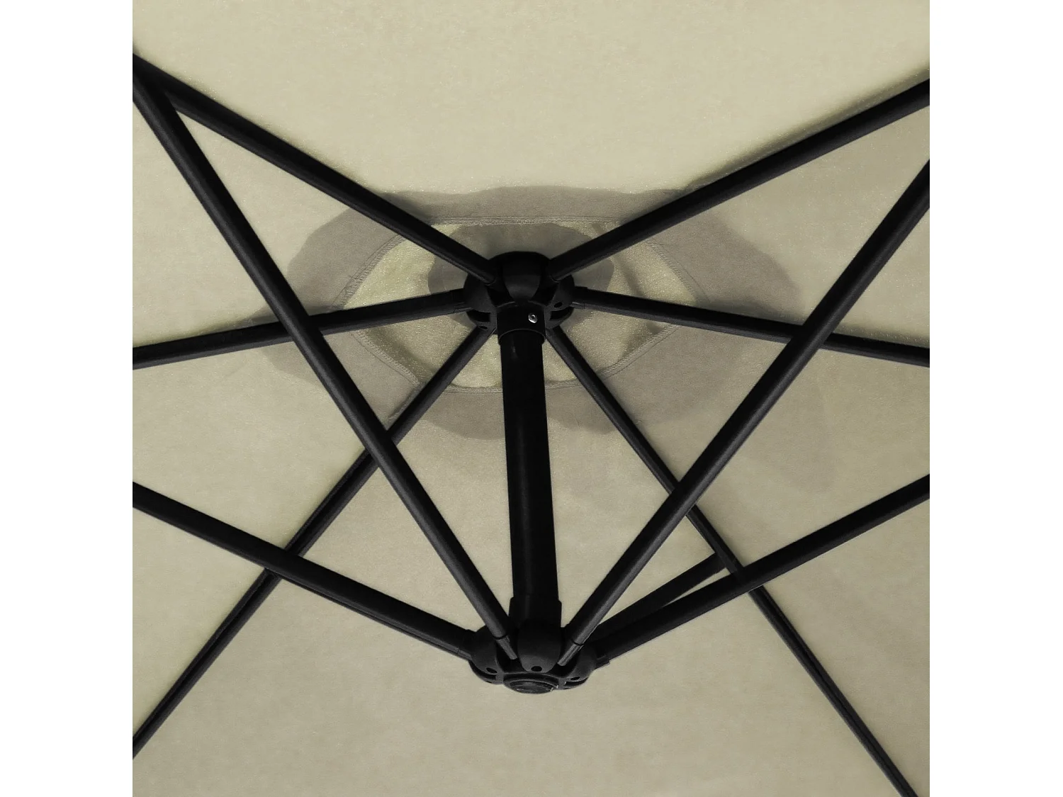 Cream Cantilever Parasol & Square Base