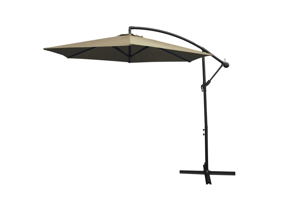 Beige Cantilever Parasol & Fan Base