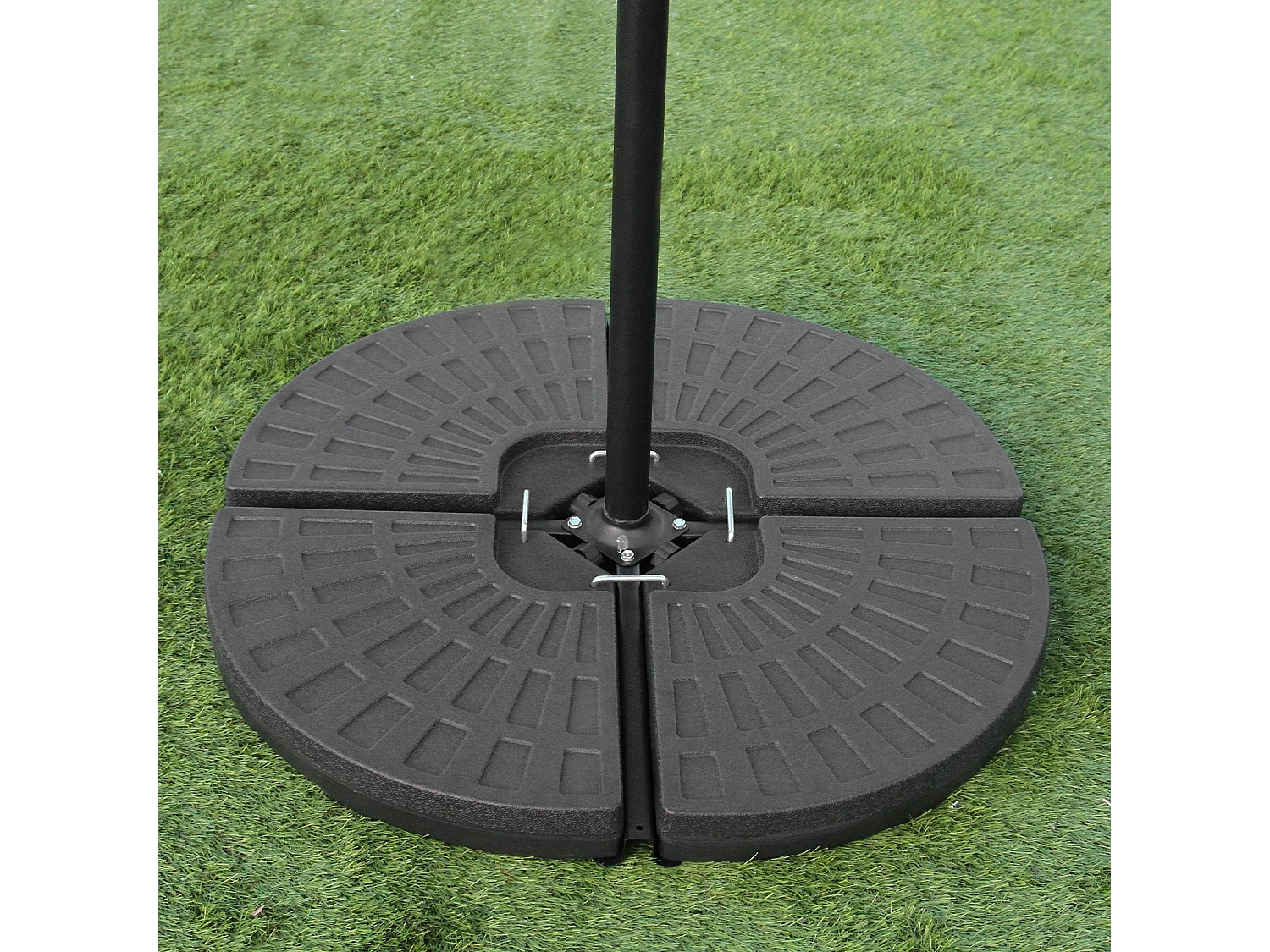 Beige Cantilever Parasol & Fan Base