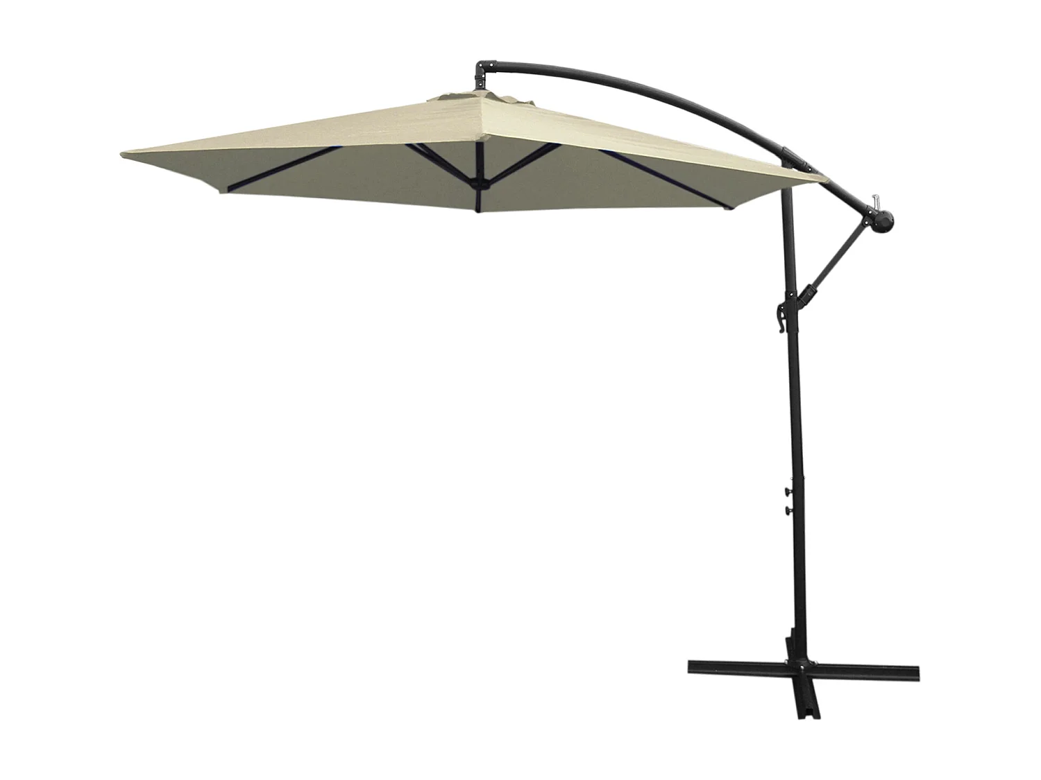 Parasol Cantilever Crème 3m x 3m x 2.5m