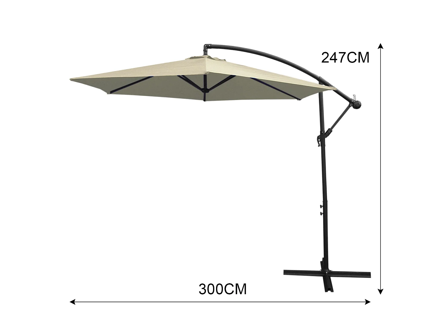 Cream Cantilever Parasol