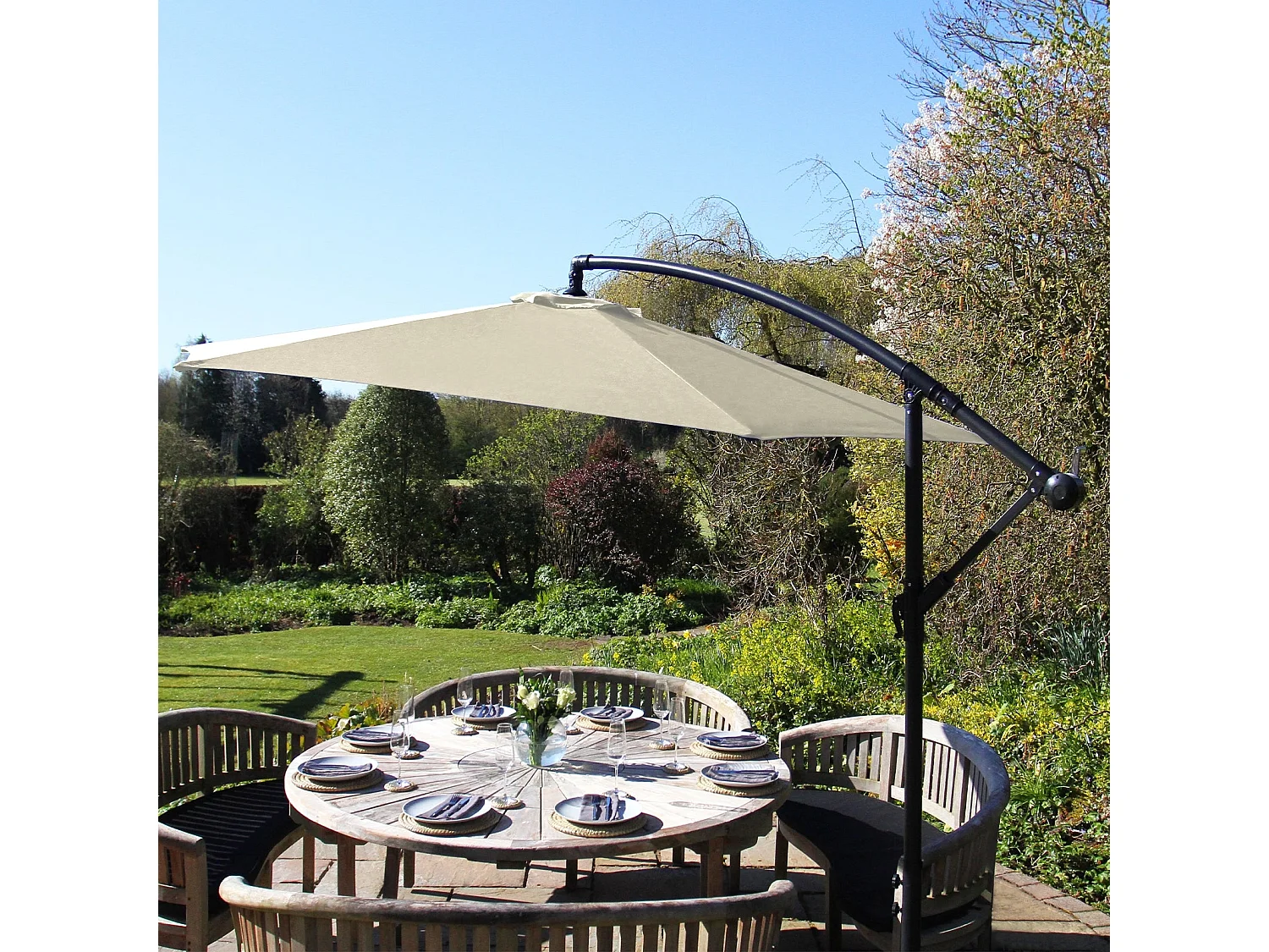 Cream Cantilever Parasol