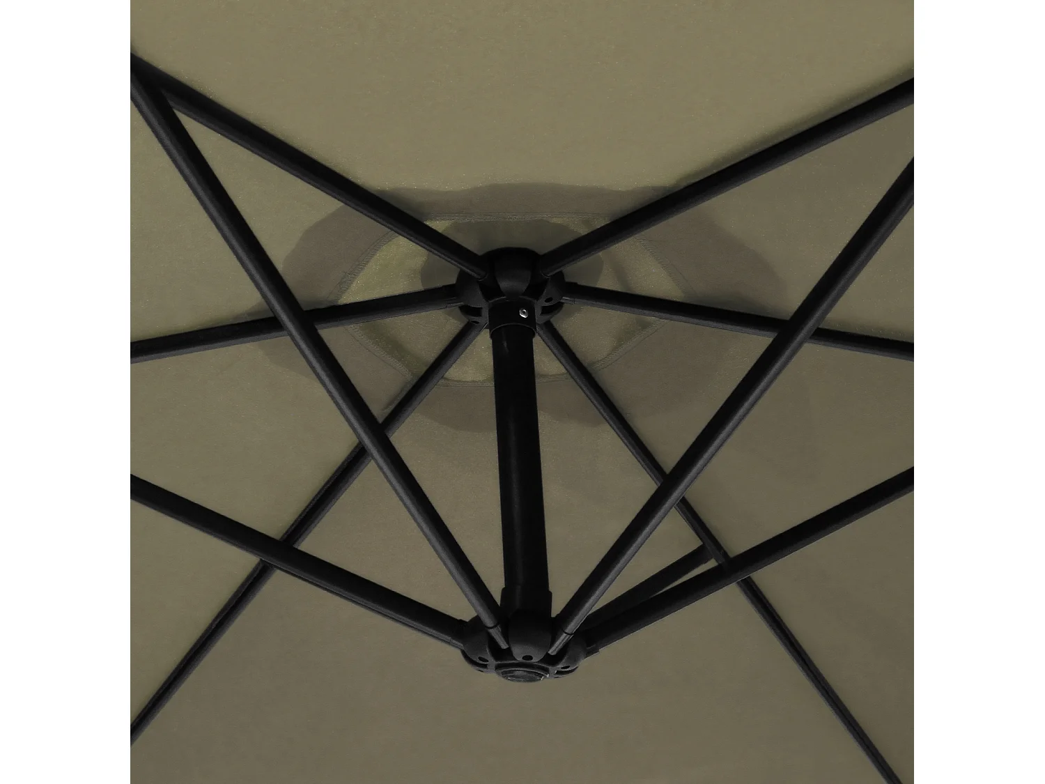 Parasol Cantilever Beige & Base Carrée