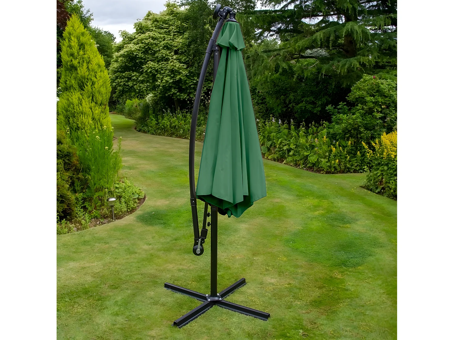 Parasol Vert 3m avec LED's Intégrés