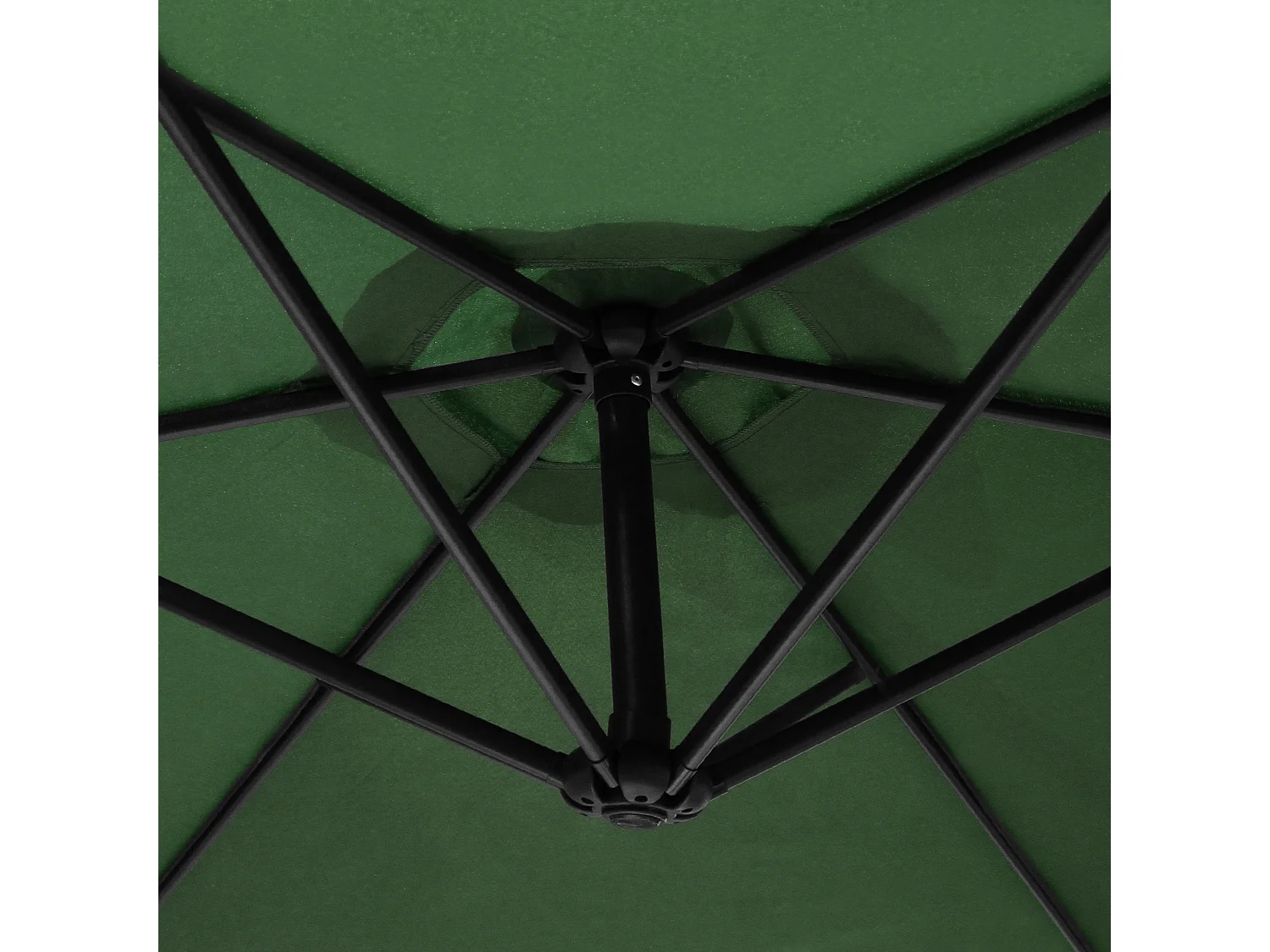 Zweefparasol + Vierkante Basis - Groen