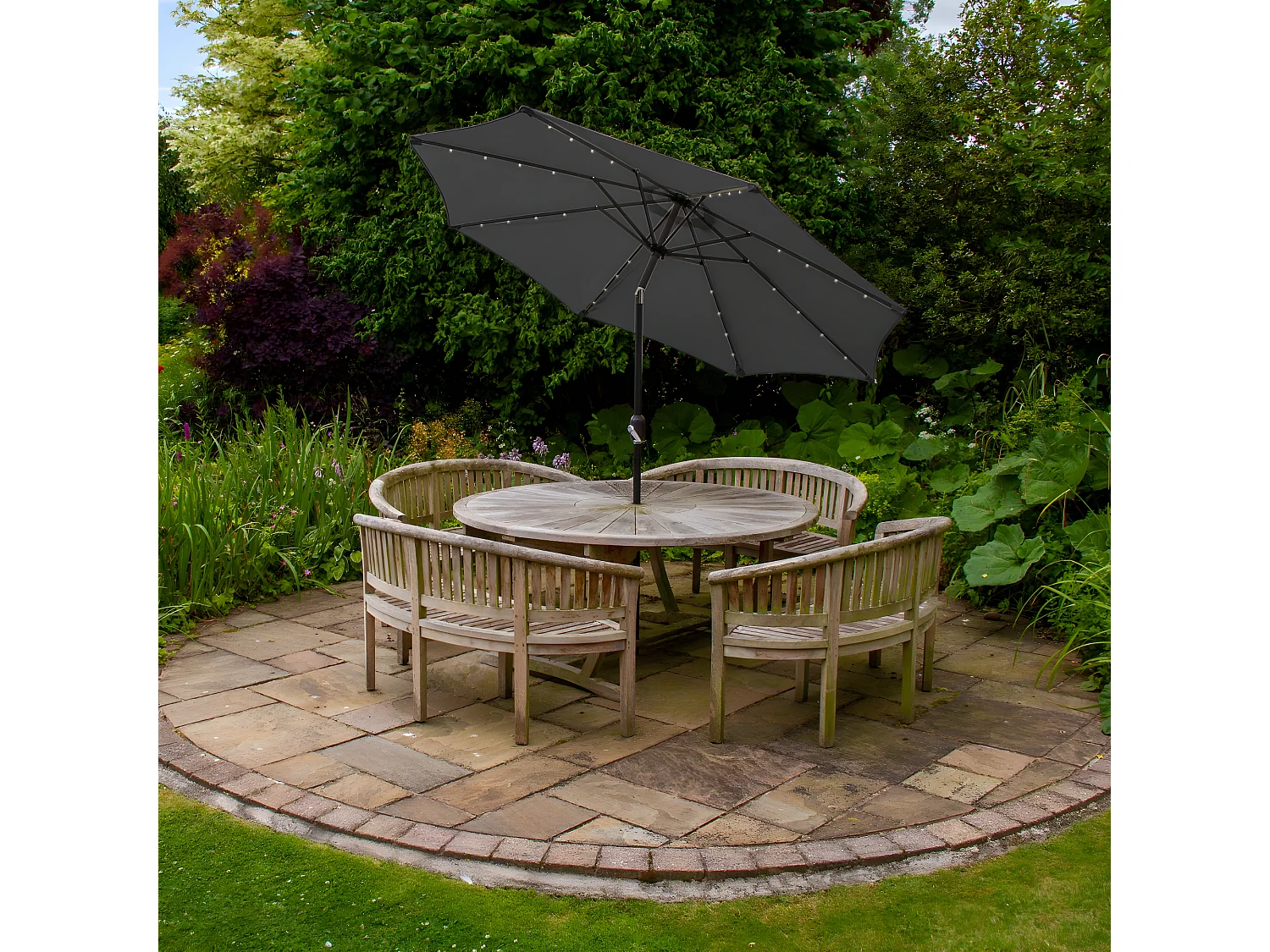 LED Parasol met Kantelfuntie 270 cm - Grijs