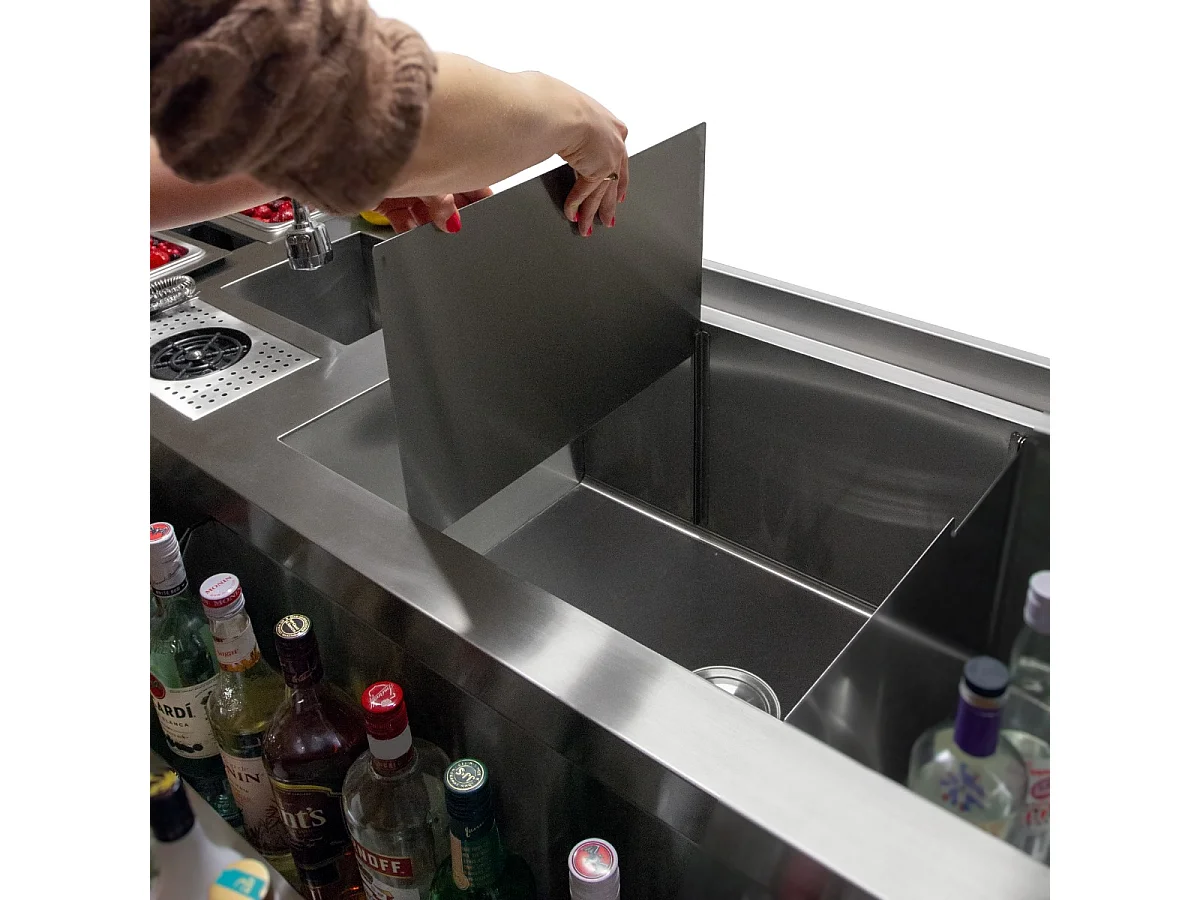 KuKoo Dubbele Bar Station Cocktail - Vrijstaand RVS