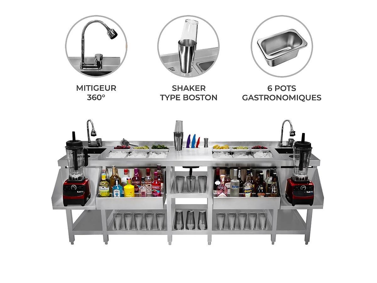 Station pour Bar à Cocktails Jumelle