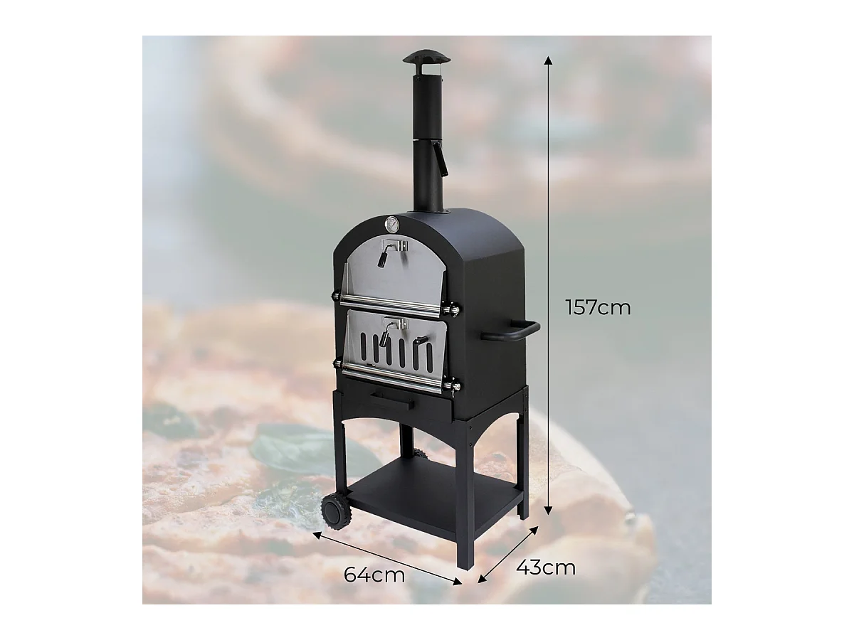 KuKoo Pizza oven - buiten + Pizzaschep