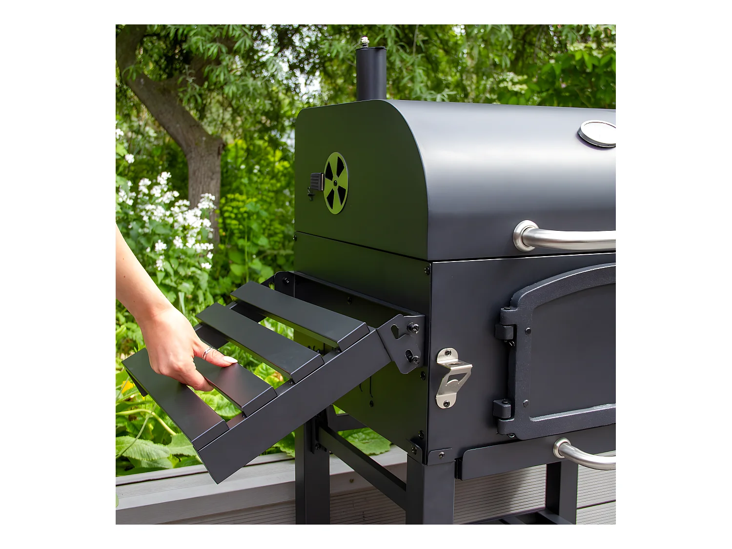 BBQ Grill Rookoven - XL - Zwart
